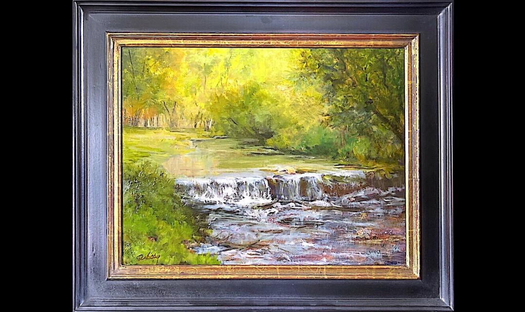 Oil painting titled South fork Harmony