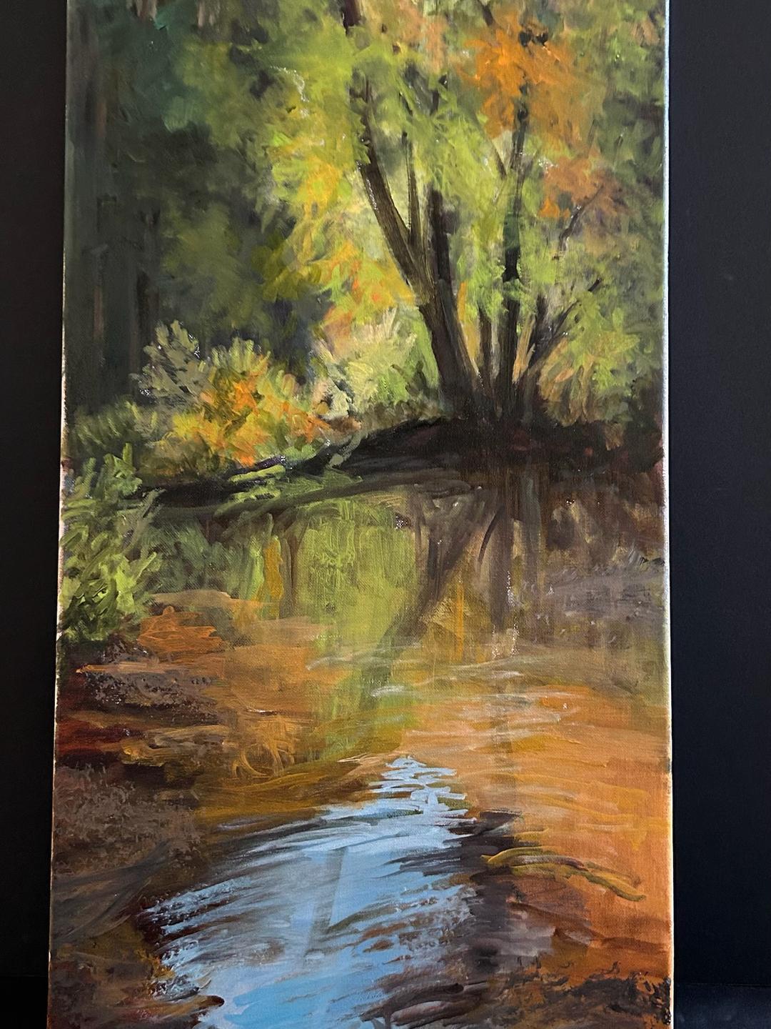 Oil painting titled Autumn Glow