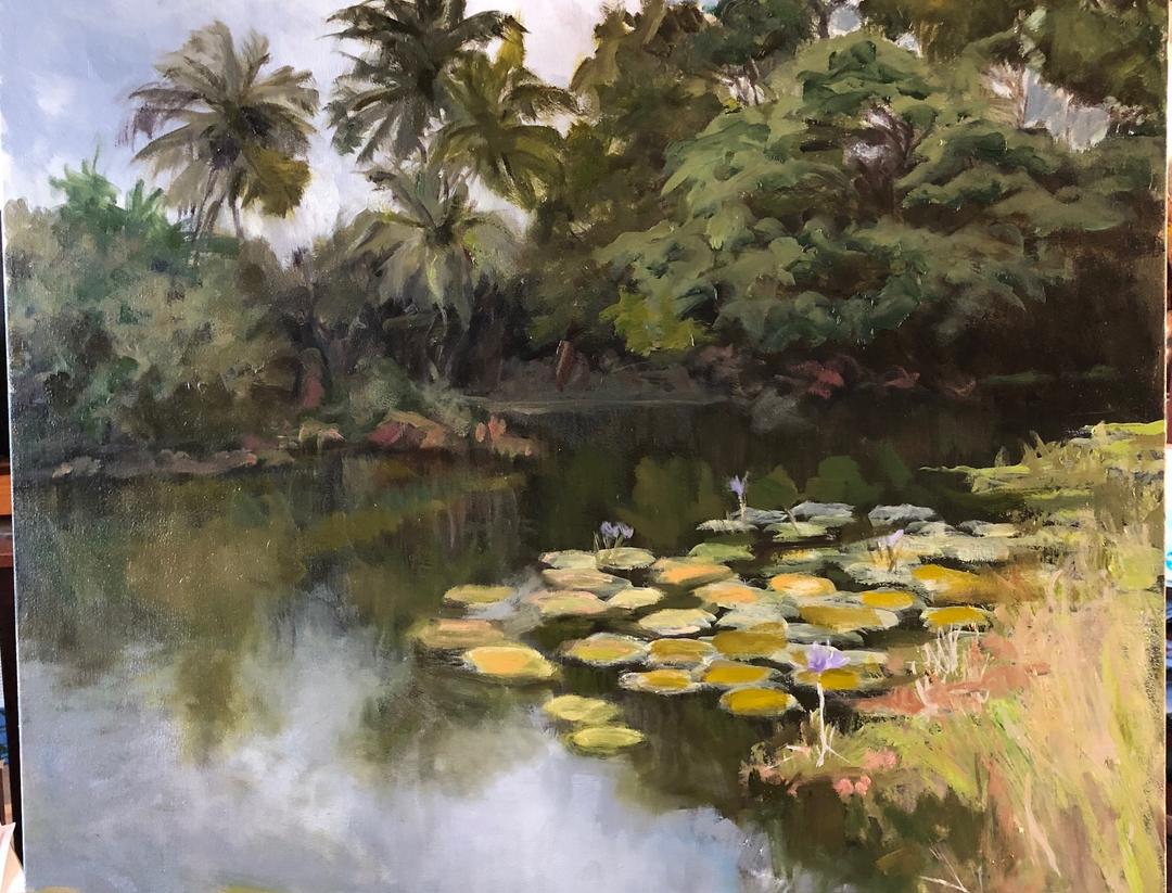 Oil painting titled Paradise Found