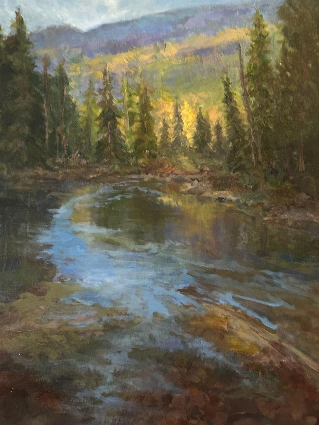 Oil painting titled Wasatch Autumn