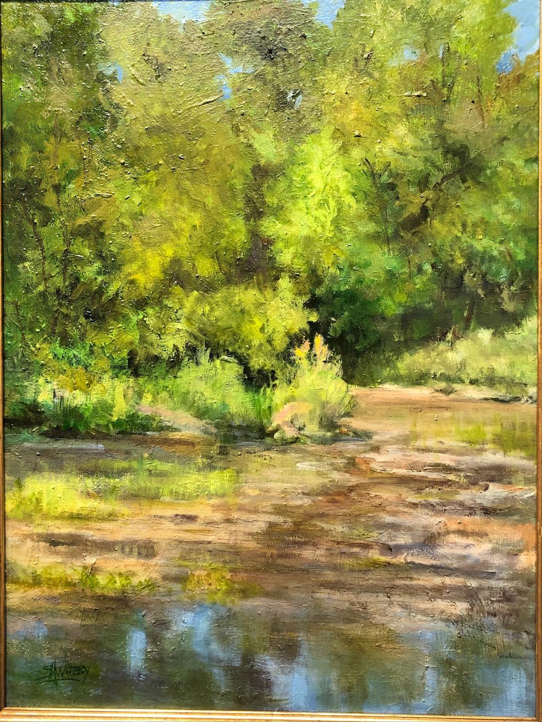 Oil painting titled Summer Greens