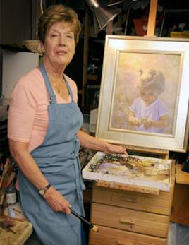 Sandra Whitby in her art studio